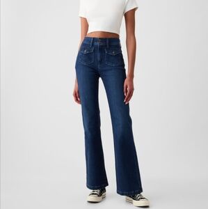 GAP high rise 70s flare jeans